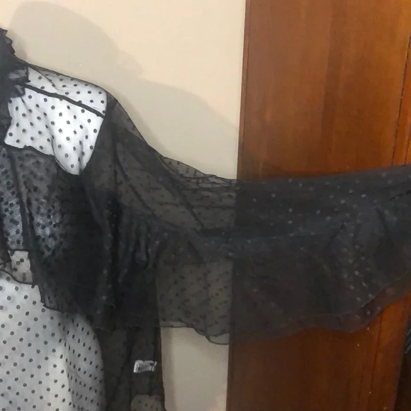 NWT Ups & downs black sexy lace shirt - Picture 2 of 6